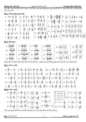 Đề cương ôn tập tháng 9, 10 - Toán 7